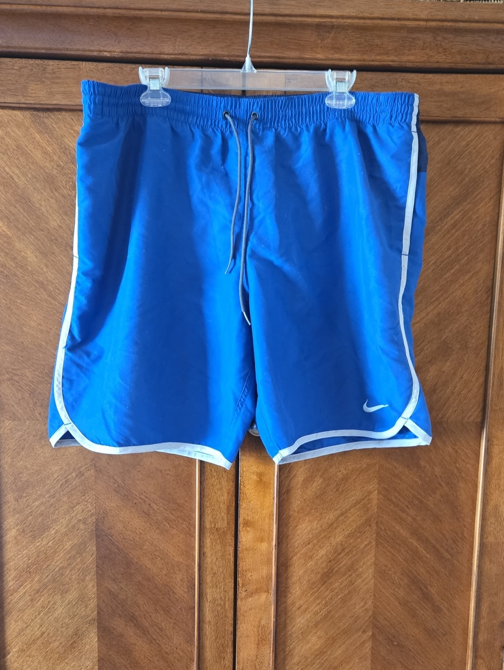 Nike Royal Blue Swim Shorts with Gray Trim